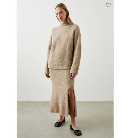 Rails Diana Alpaca Blend Sweater Skirt in Oatmeal - Medium - Picture 3 of 13